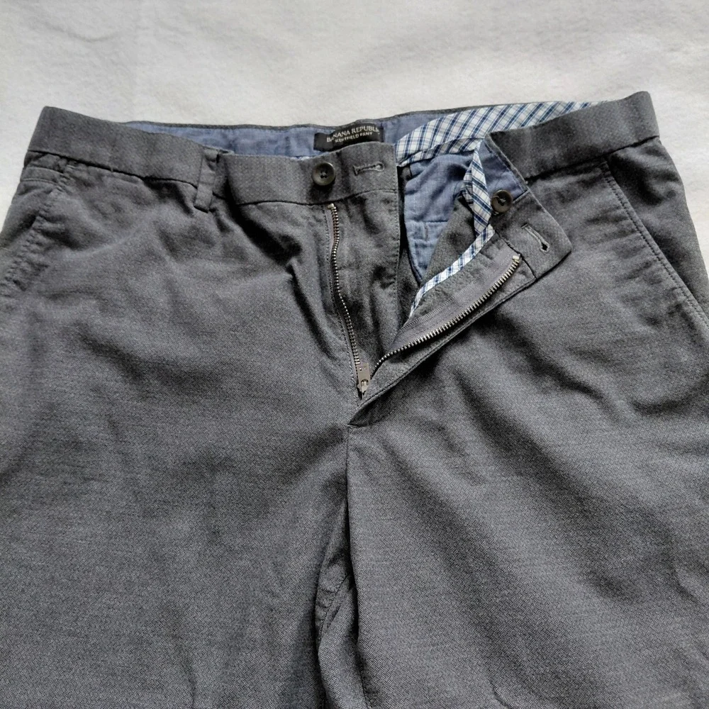 Banana Republic Kentfield Pant Gray 36x34 Cotton Chinos